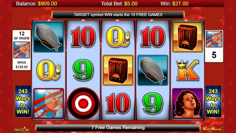Red Baron slot screen 5