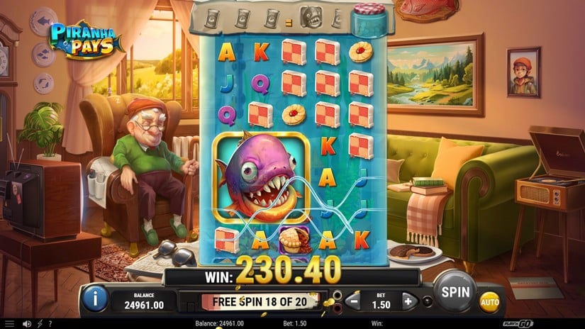 Piranha Pays slot screen 8