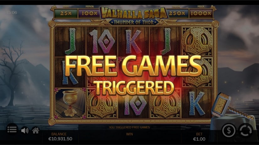 Valhalla Saga Thunder of Thor slot screen 3