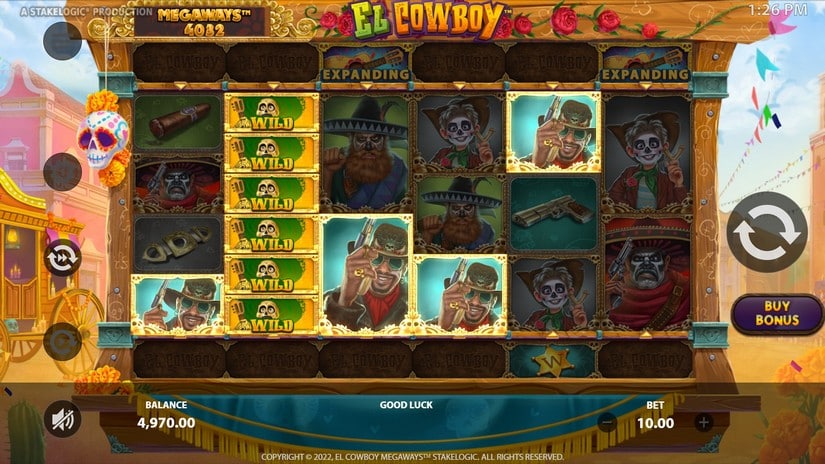 El Cowboy Megaways slot screen 2
