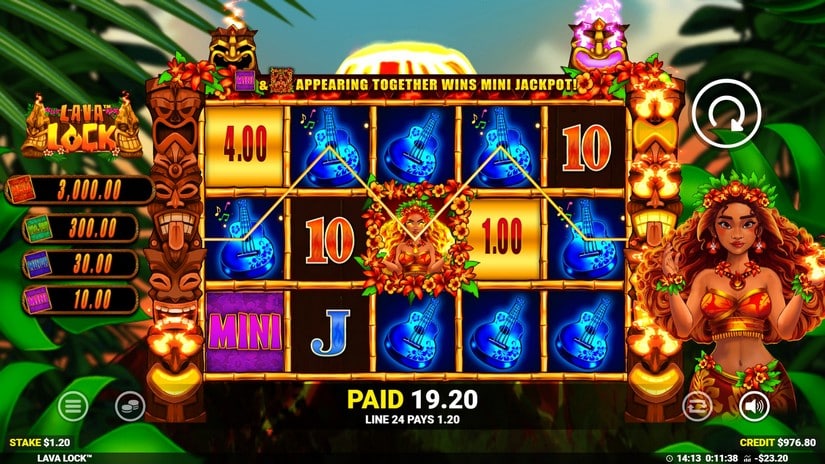 Lava Lock slot screen 1