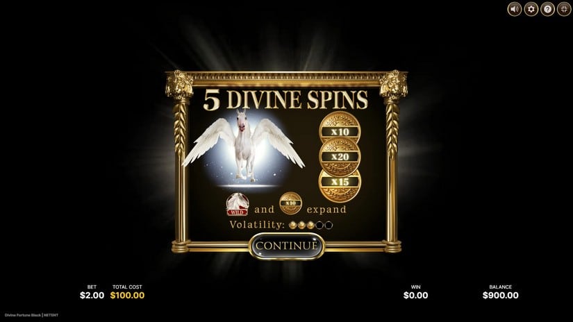 Divine Fortune Black slot screen 3