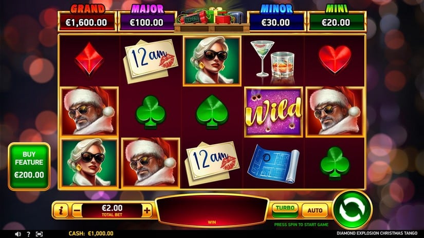 Diamond Explosion Christmas Tango slot screen 1