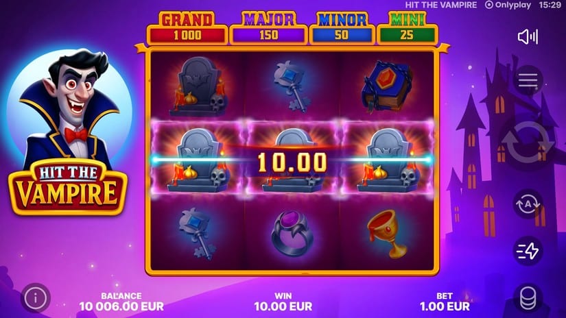 Hit the Vampire slot screen 2