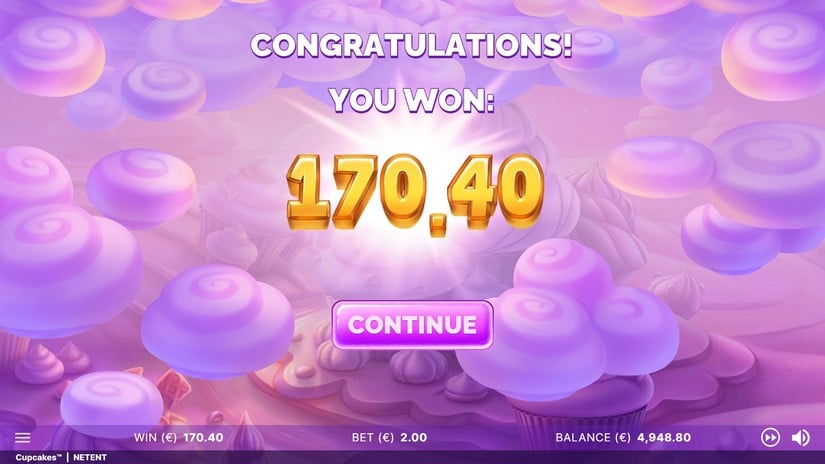 Cupcakes slot screen 9