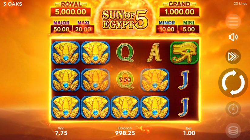 Sun of Egypt 5 slot screen 3