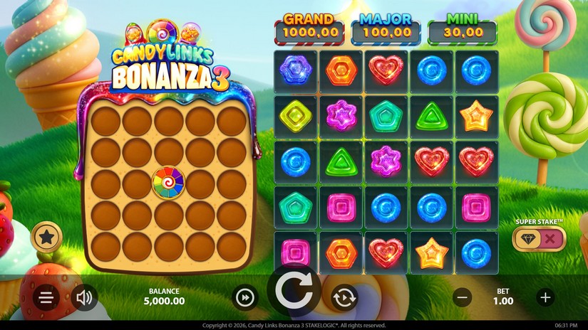 Candy Links Bonanza 3 slot screen 1