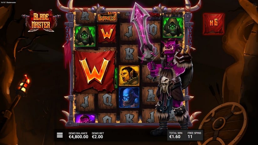 Blade Master slot screen 4