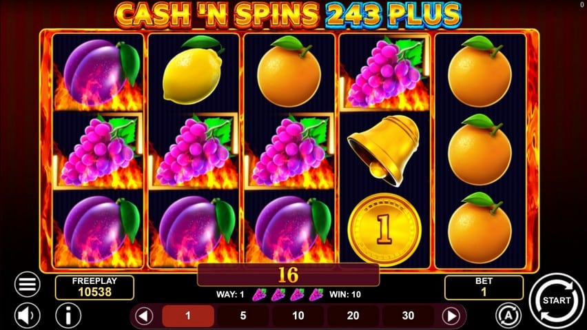 Cash’n Spins 243 Plus slot screen 4