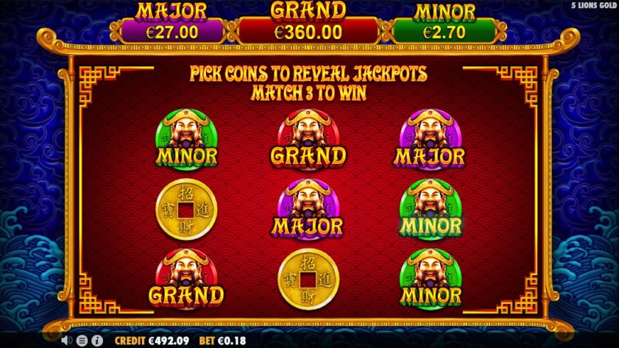 5 Lions Gold slot screen 3