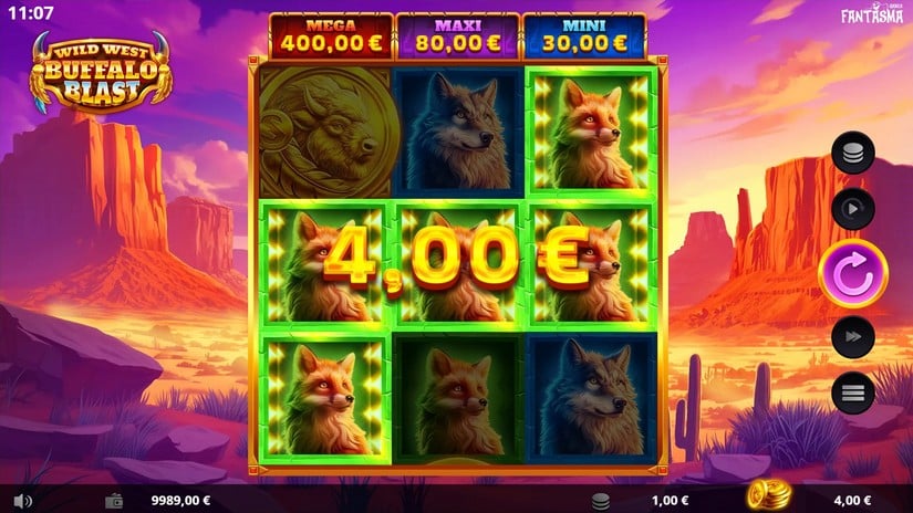Wild West Buffalo Blast slot screen 5