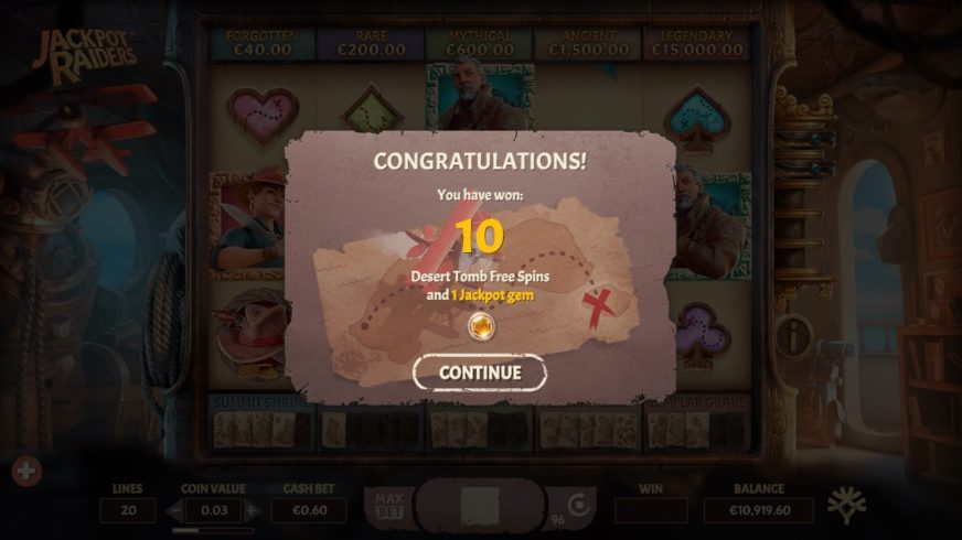 Jackpot Raiders slot screen 3