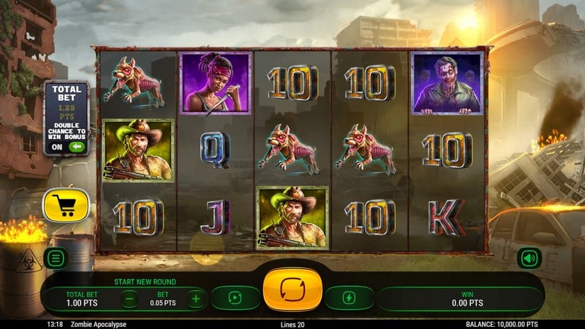 Zombie Apocalypse slot screen 1