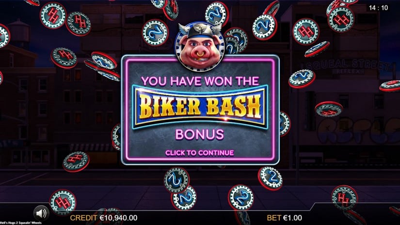 Hell’s Hogs 2 Squelin’ Wheels slot screen 3