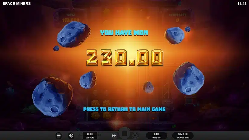Space Miners slot screen 6