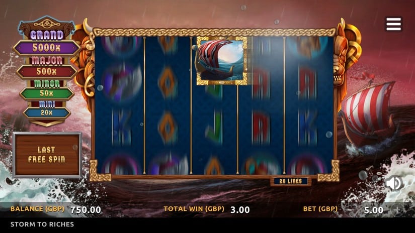 Storm to Riches slot screen 4