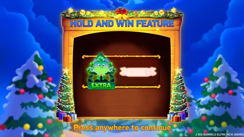 3 Big Barrels Elfin’ Rich slot screen 2