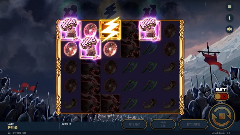 Second Thunder slot screen 2