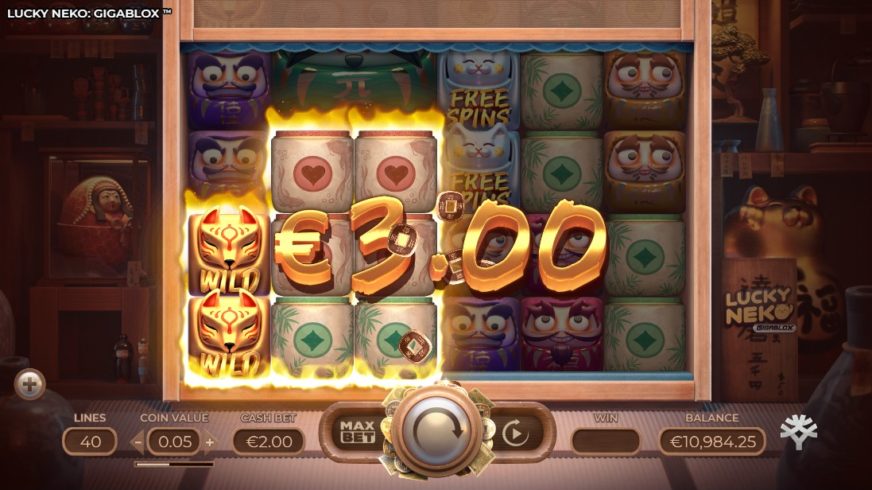 Lucky Neko Gigablox slot screen 2