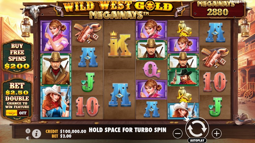 Wild West Gold Megaways slot screen 1