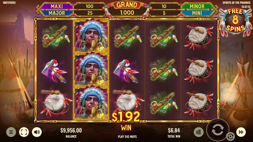 Spirits of the Prairies slot screen 4