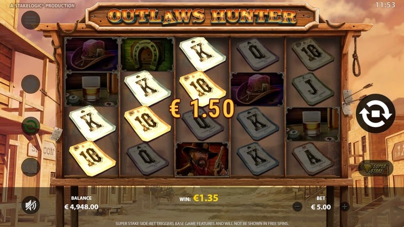 Outlaws Hunter slot screen 2