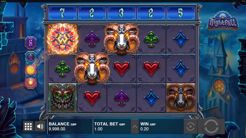 Nightfall slot screen 5