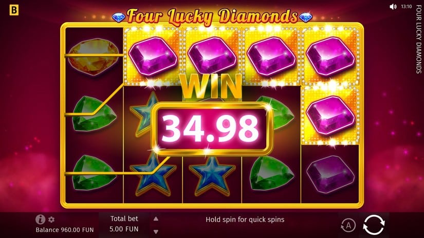 Four Lucky Diamonds slot screen 2