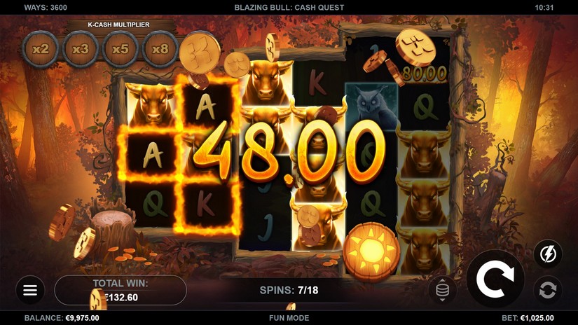 Blazing Bull: Cash Quest slot screen 7