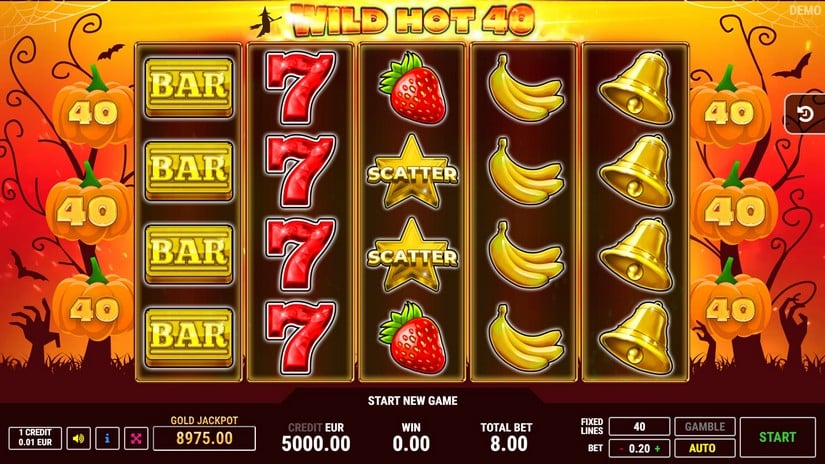 Wild Hot 40 Halloween slot screen 1