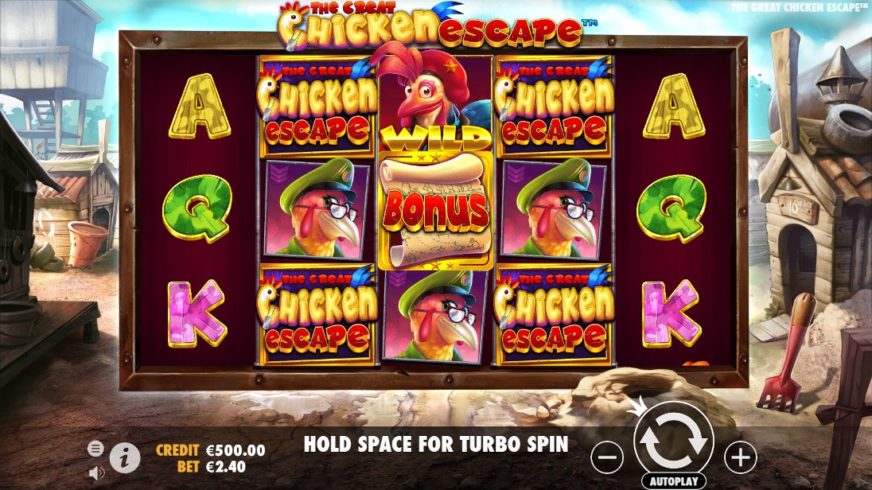 The Great Chicken Escape slot screen 1