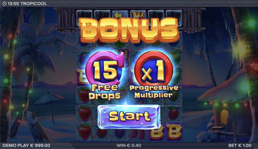 Tropicool slot screen 3