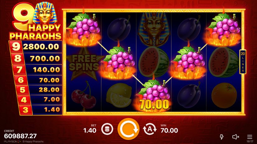 9 Happy Pharaohs slot screen 10