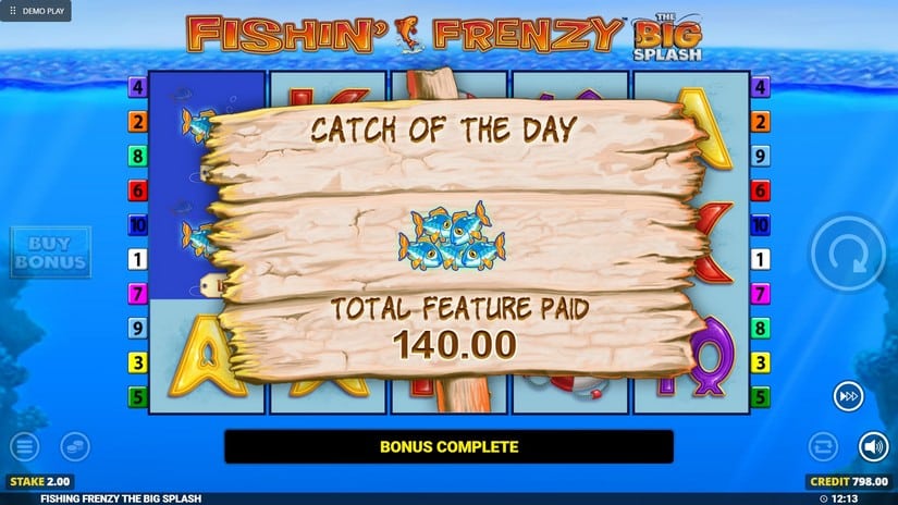 Fishin Frenzy The Big Splash slot screen 6