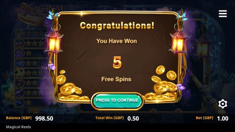 Magical Reels slot screen 4