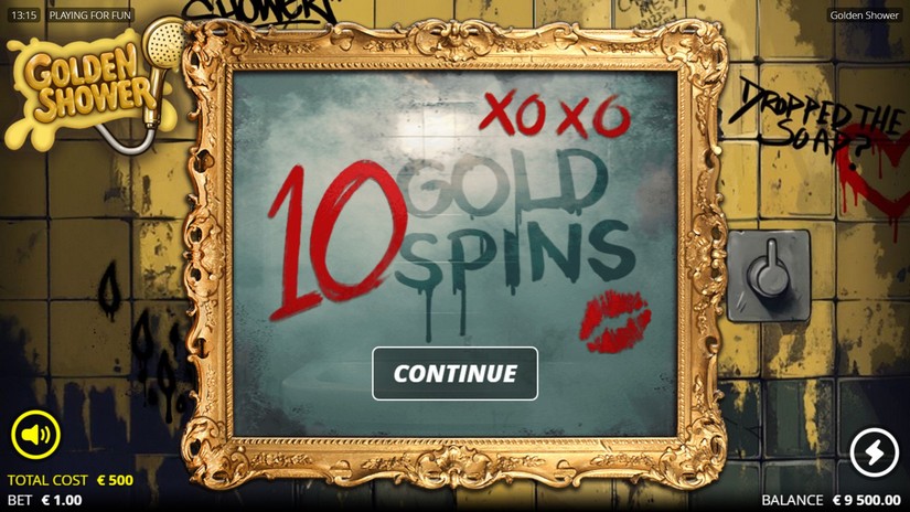 Golden Shower slot screen 3