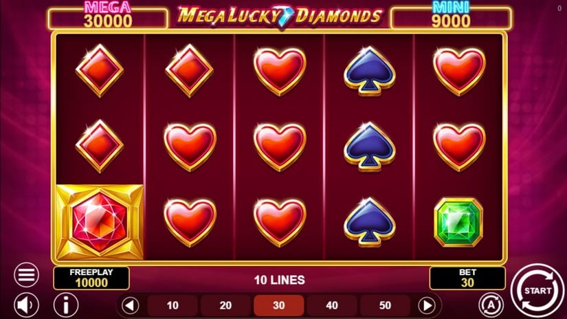 Mega Lucky Diamonds slot screen 1