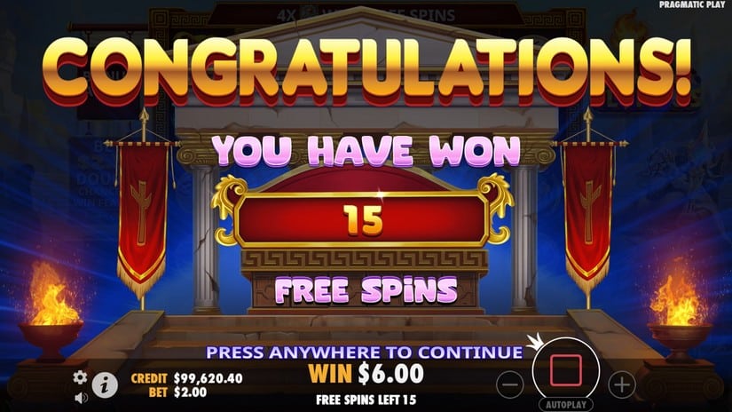 Games in Olympus slot screen 3