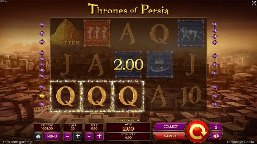 Thrones of Persia slot screen 3