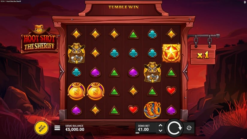 Hoot Shot The Sheriff slot screen 1