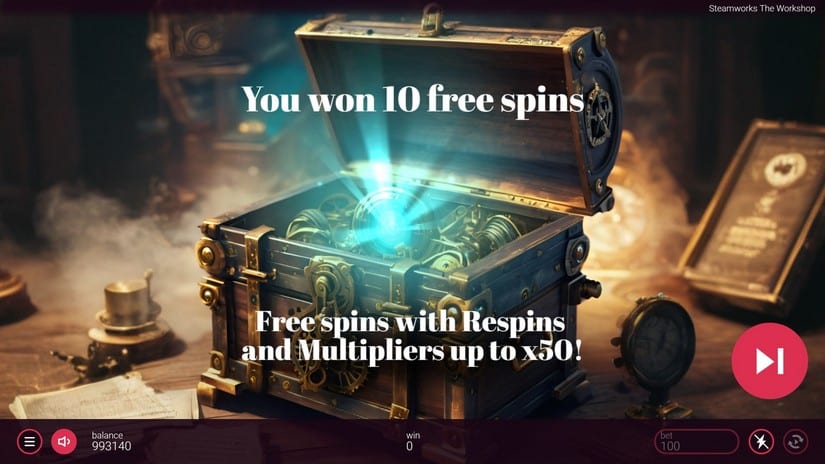 Steamworks slot screen 3