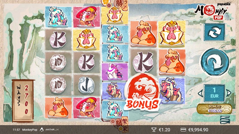 MonkeyPop slot screen 3