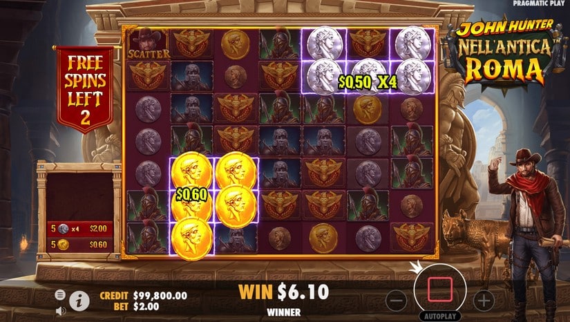 John Hunter Nell’Antica Roma slot screen 5