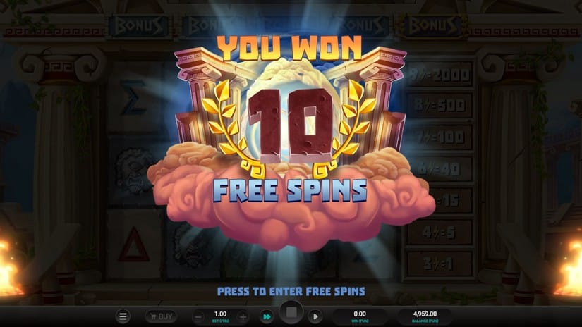 Titan Strike slot screen 3