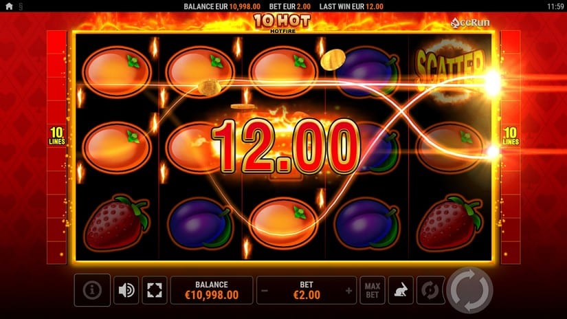 10 Hot Hotfire slot screen 2