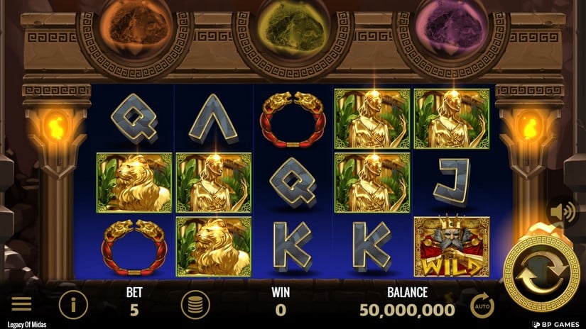 Legacy of Midas slot screen 1