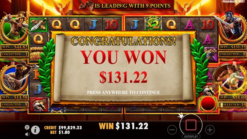 Chase for Glory slot screen 8