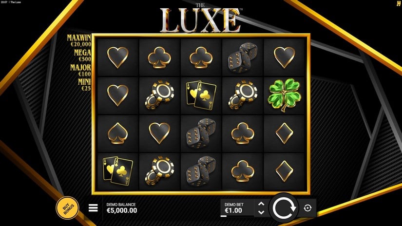 The Luxe slot screen 1