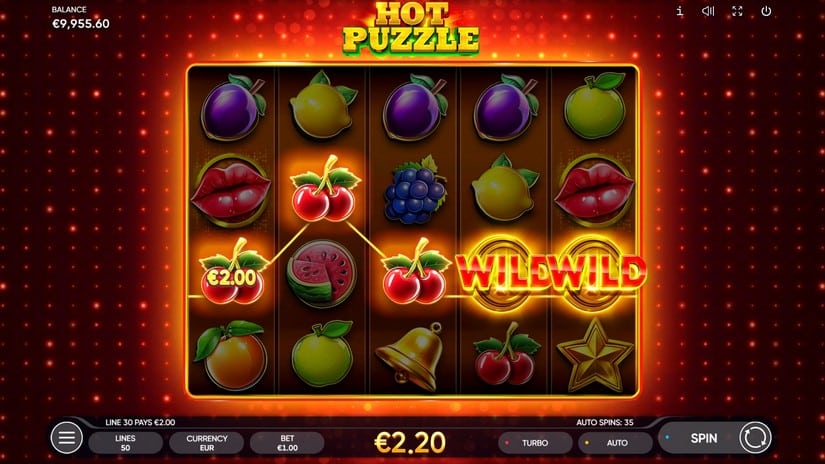 Hot Puzzle slot screen 3