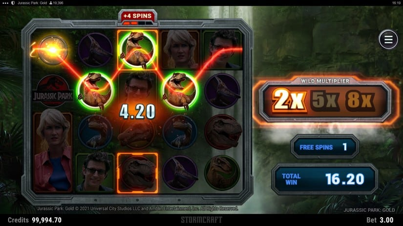Jurassic Park Gold slot screen 6